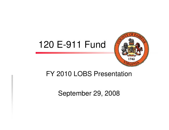 120 e 911 fund