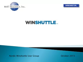 Nordic Winshuttle User Group                                 October 2013  Who am I?  Meneta