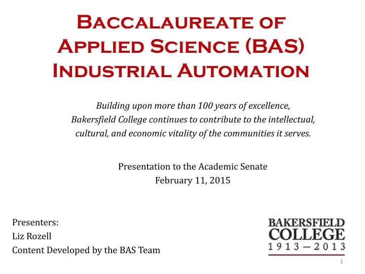 baccalaureate of