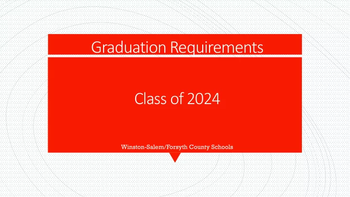 graduation requirements