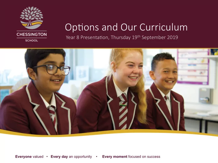 op ons and our curriculum