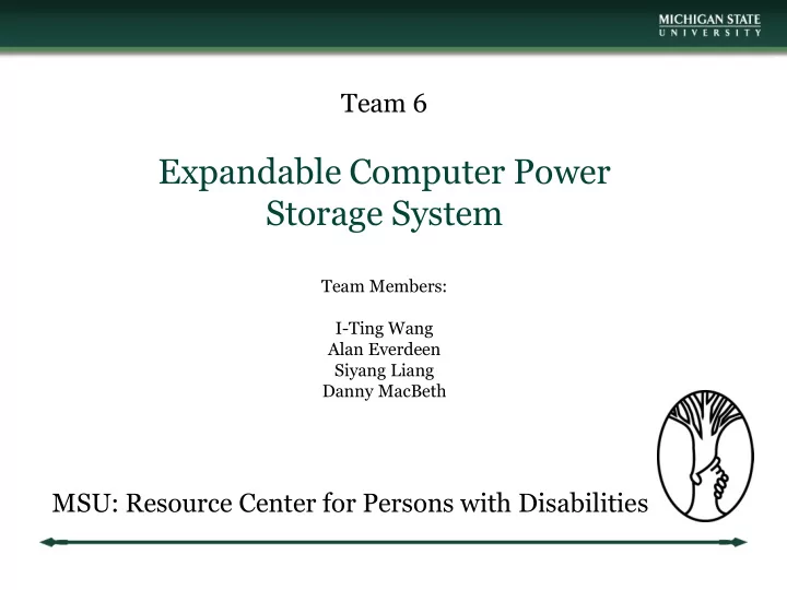 expandable computer power storage system