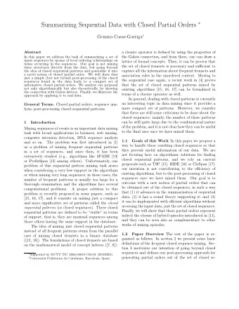 quences. Sections 4 and 5 develop algorithmically and The intersection of a set of sequences s 1 ,