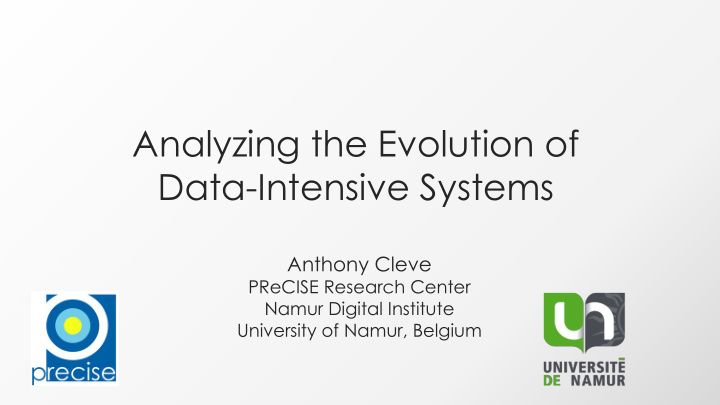 analyzing the evolution of data intensive systems