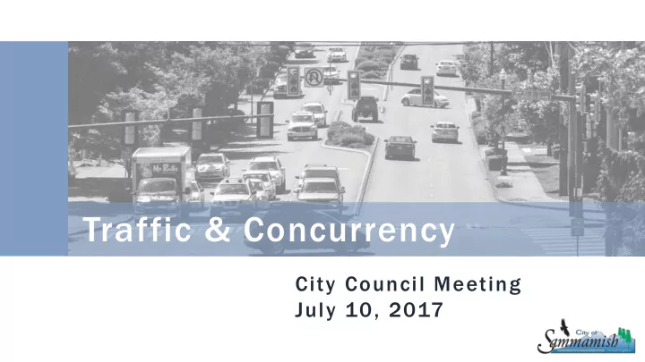 traffic concurrency