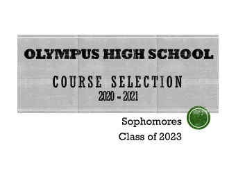 Sophomores  Class of 2023  Registration Card  Use a pencil to fill out the card  Write your