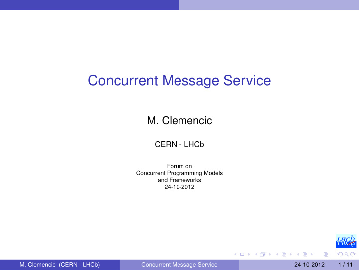 concurrent message service