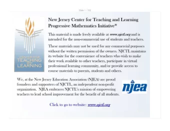 Slide 1 / 162  Slide 2 / 162  Algebra II  Trigonometric Functions  2015-12-17  www.njctl.org  Slide