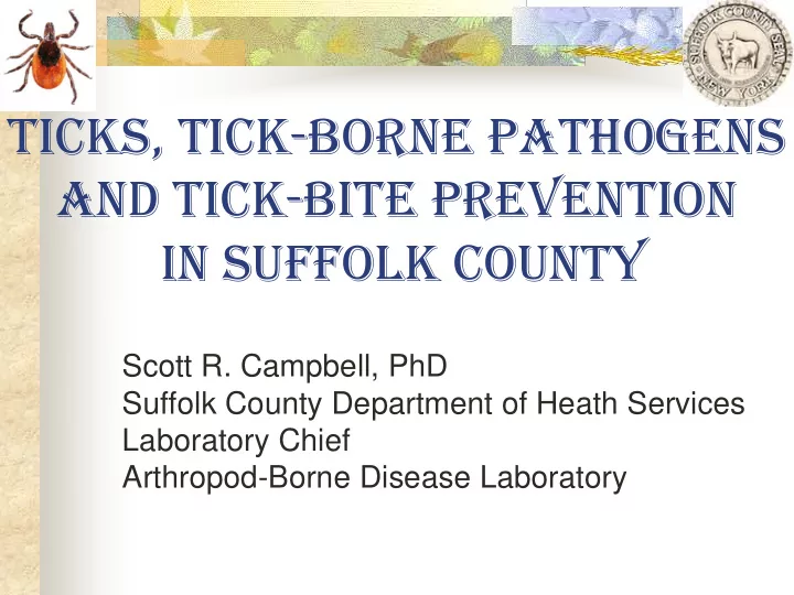 ticks tick borne pathogens