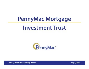 PennyMac Mortgage  PennyMac Mortgage  PennyMac Mortgage  PennyMac Mortgage  Investment Trust