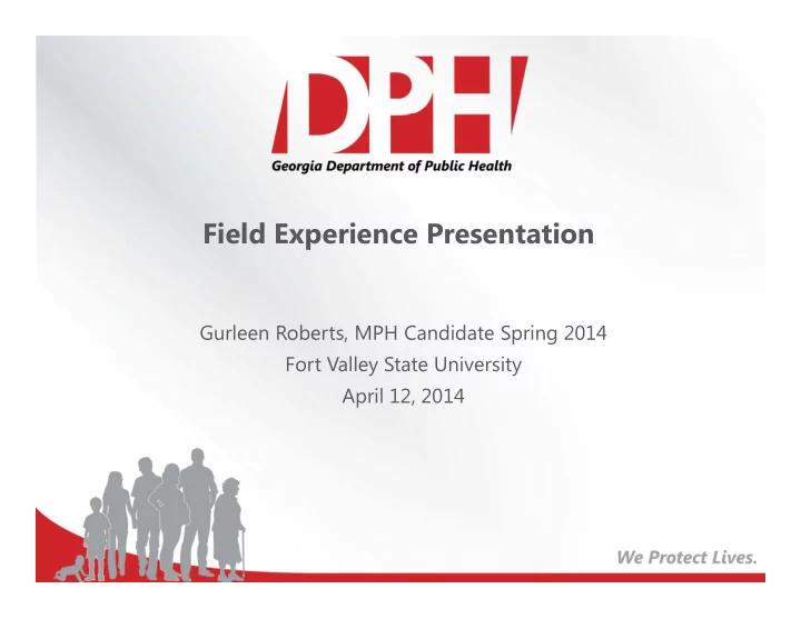 field experience presentation