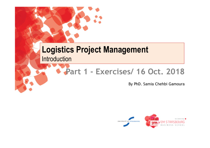 logistics project management