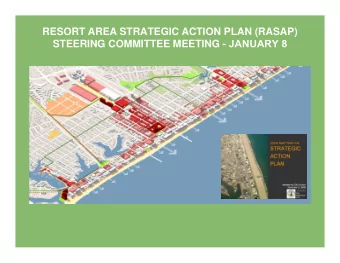 RESORT AREA STRATEGIC ACTION PLAN (RASAP) STEERING COMMITTEE MEETING - JANUARY 8  AGENDA  I.