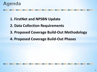 2. Data Collection Requirements  3. Proposed Coverage Build-Out Methodology  4. Proposed Coverage