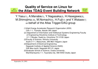 Quality of Service on Linux for  JPS  ATLAS  the Atlas TDAQ Event Building Network  Okinawa  TDAQ