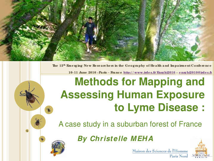 methods for mapping and assessing human exposure to lyme