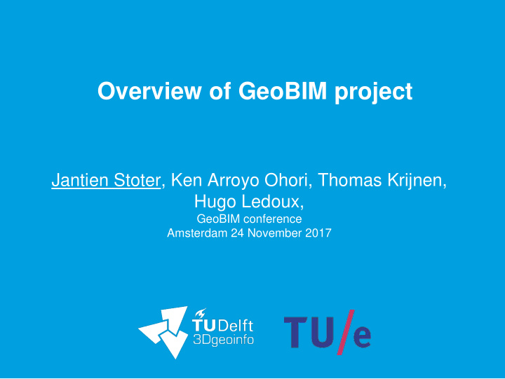 overview of geobim project