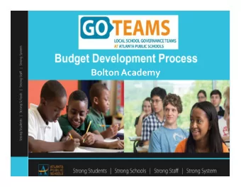 Bolton Academy  1  Norms  This is a meeting of the GO Team. Only members of the team  may