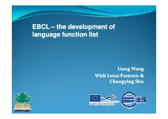 EBCL  EBCL    the development of  the development of  language function list  language