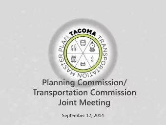 Planning Commission/  Transportation Commission  Joint Meeting  September 17, 2014  GMA