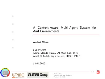 A Context-Aware Multi-Agent System for  AmI Environments