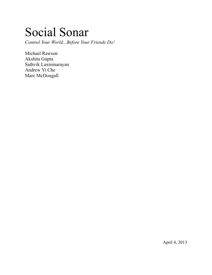 social sonar