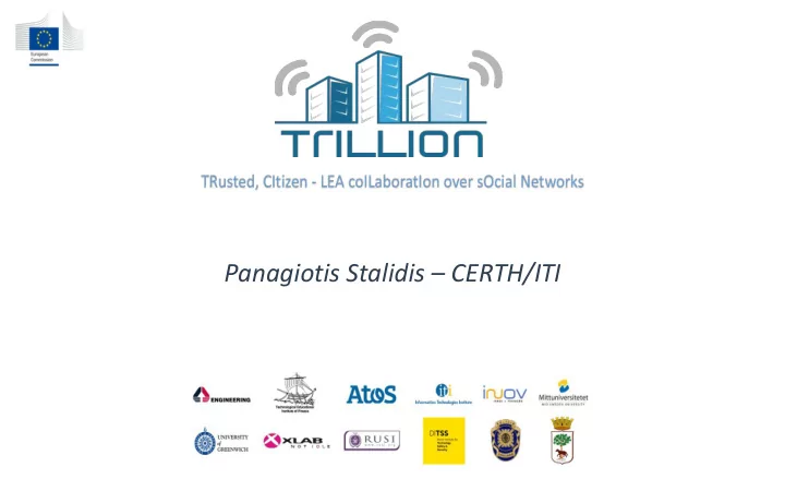 panagiotis stalidis certh iti goals of the project