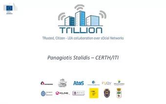 Panagiotis Stalidis  CERTH/ITI  Goals of the project    Implementation of a bi-directional