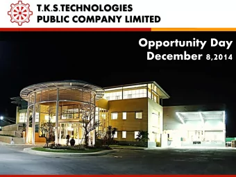 December 8,2014  Agenda  Company Overview  Industry Outlook  Key Highlights Financial Summary Q