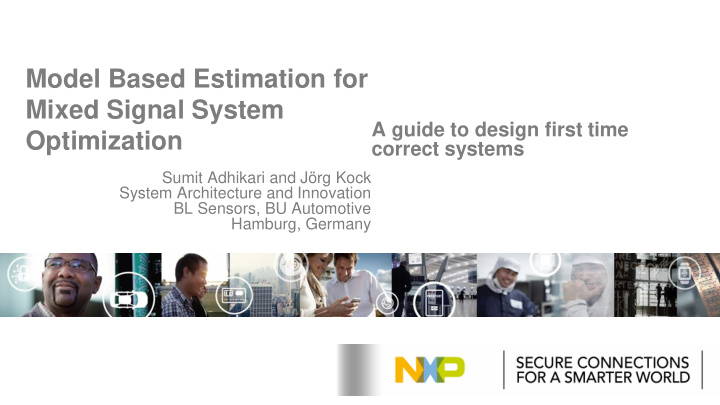 model based estimation for