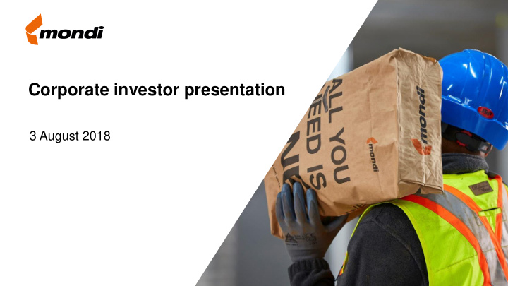 corporate investor presentation