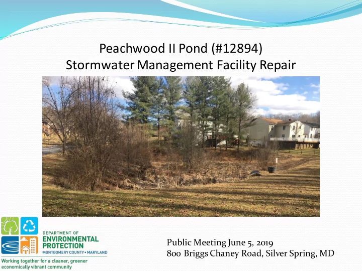 stormwater management facility repair