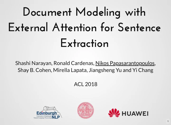 document modeling with document modeling with external