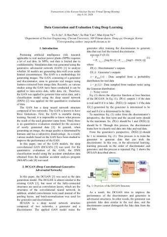 Data Generation and Evaluation Using Deep Learning Ye Ji An a , Ji Hun Park a , So Hun Yun a , Man