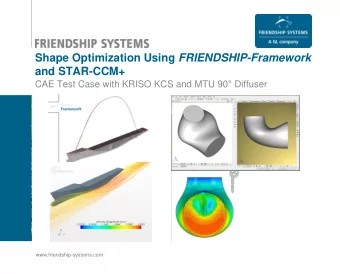 Shape Optimization Using FRIENDSHIP-Framework  and STAR-CCM+ CAE Test Case with KRISO KCS and MTU