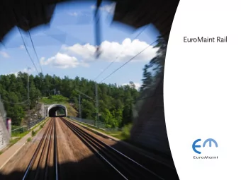 EuroMaint Rail  English  Complete maintenance solutions that keep trains rolling  EuroMaint Rail