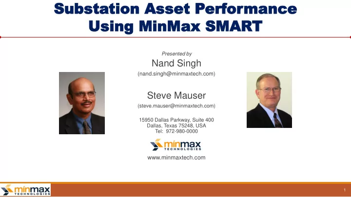 substa sub station asset p tion asset perf erfor ormance