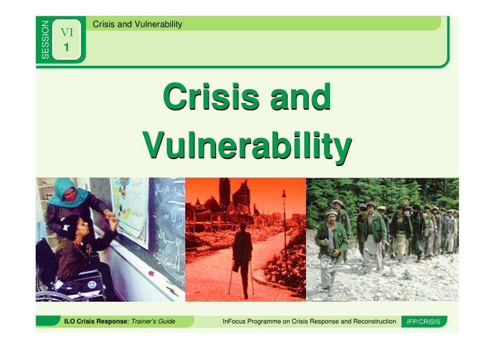 crisis and crisis and vulnerability vulnerability