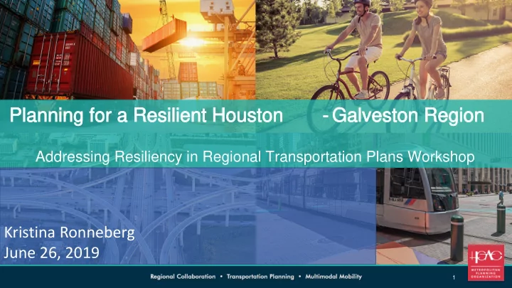 planning for a resilient houston planning for a resilient