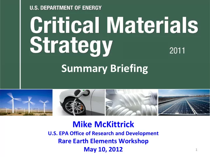 summary briefing