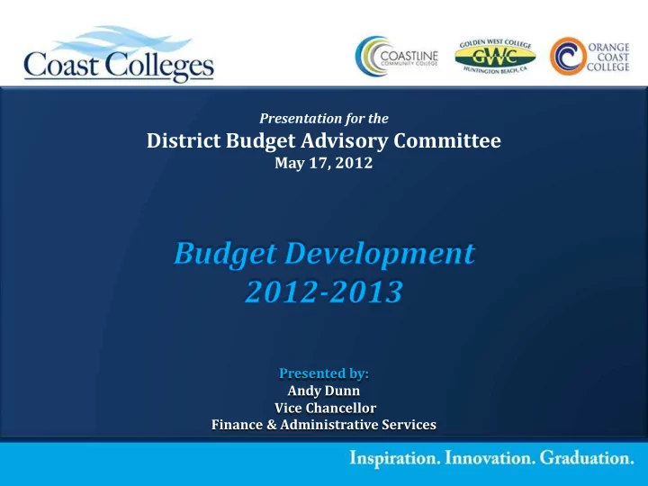 district budget advisory committee