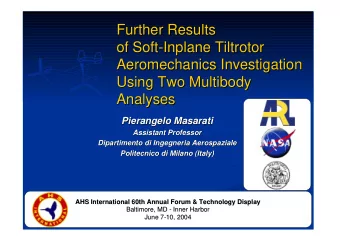 Further Results  Further Results  of Soft-Inplane Tiltrotor  of Soft-Inplane Tiltrotor