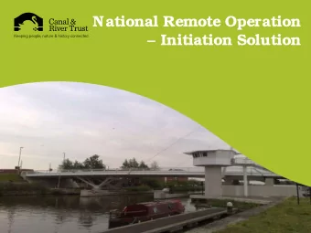 Initiation Solution  Project Aims  Technical Solutions of Remote  Operation of Manned Assets