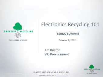 Electronics  Recycling  101