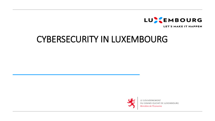 cybersecurity in in luxembourg