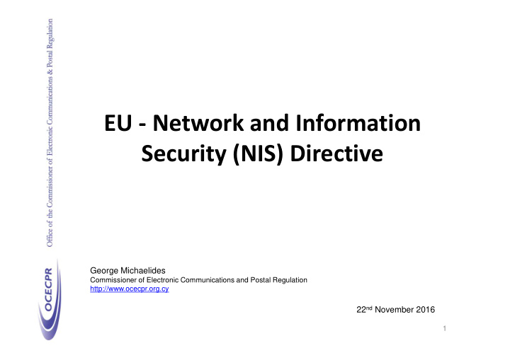 eu network and information security nis directive