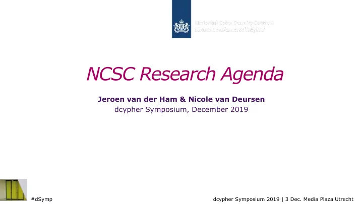 ncsc research agenda