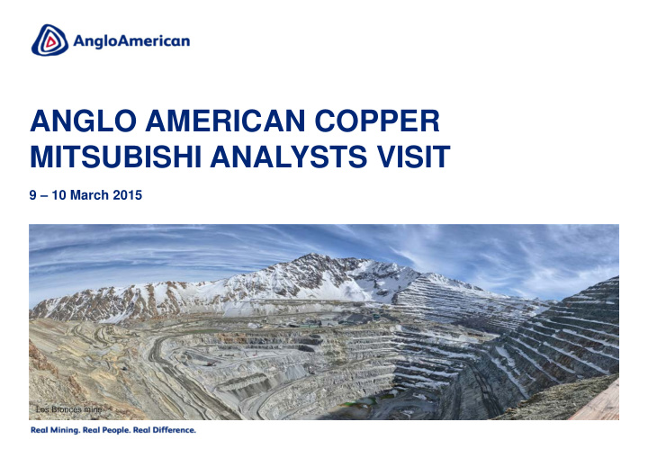 anglo american copper mitsubishi analysts visit