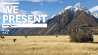 WE  PRESENT  Going local  www.lgnz.co.nz  Going local  The Localism Symposium  Dave Cull