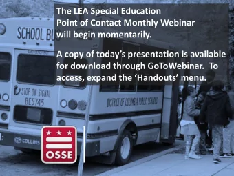 will begin momentarily.  A copy of todays presentation is available  for download through